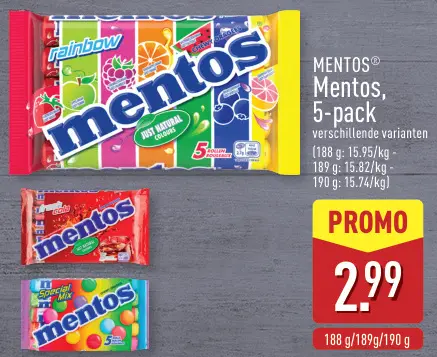 Promotie: Mentos, 5-pack