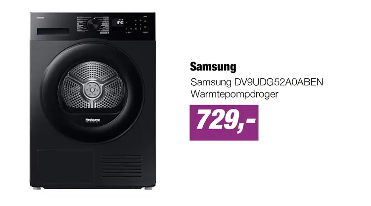 Aanbieding: Samsung DV9UDG52A0ABEN Warmtepompdroger