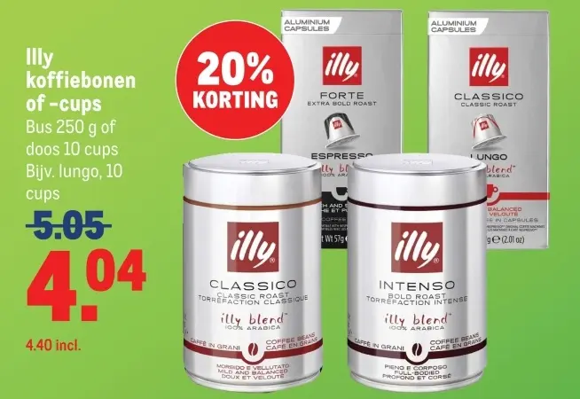 Aanbieding: Illy koffiebonen of -cups