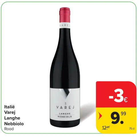 Promotie: Varej Langhe Nebbiolo Rood