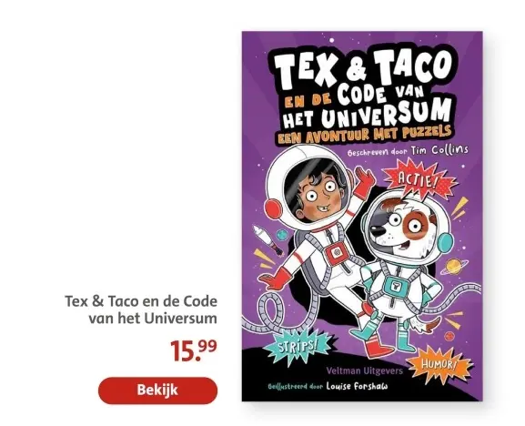 Aanbieding: Tex & Taco en de Code van het Universum
