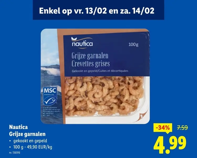 Promotie: Grijze garnalen