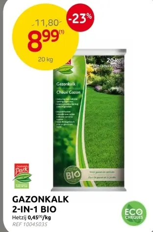 Promotie: Gazonkalk 2-in-1 bio