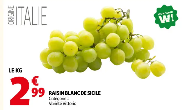 Promotie: Raisin blanc de sicile