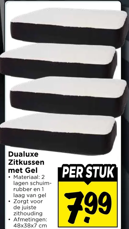 Aanbieding: Dualuxe Zitkussen met Gel