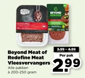 Aanbieding: Beyond Meat of Redefine Meat Vleesvervangers