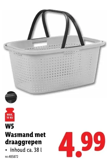 Promotie: Wasmand met draaggrepen