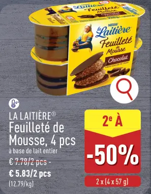 Offre: LA LAITIÈRE® Feuilleté de Mousse