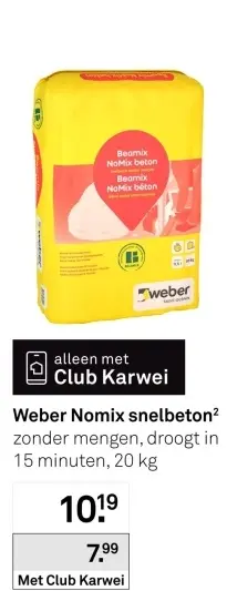 Aanbieding: Nomix snelbeton²
