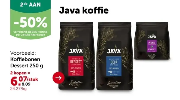 Aanbieding: Java koffie