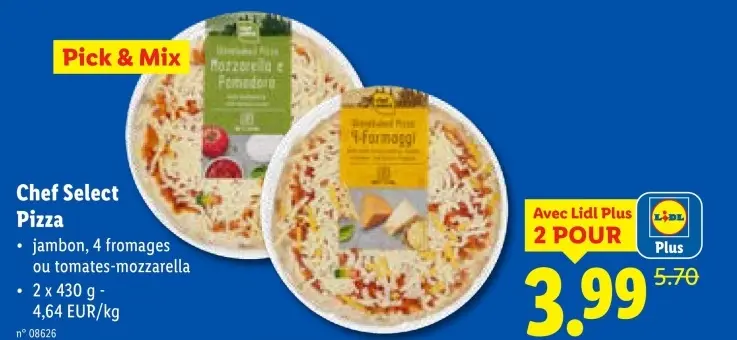 Offre: Chef Select Pizza