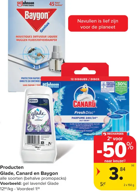 Promotie: Glade, Canard en Baygon