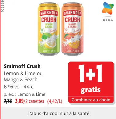 Offre: Smirnoff Crush
