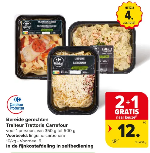 Promotie: Bereide gerechten Traiteur Trattoria