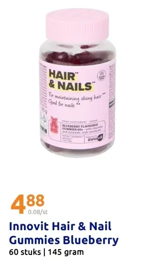 Aanbieding: Innovit Hair & Nail Gummies Blueberry