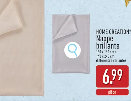 Offre: Nappe brillante