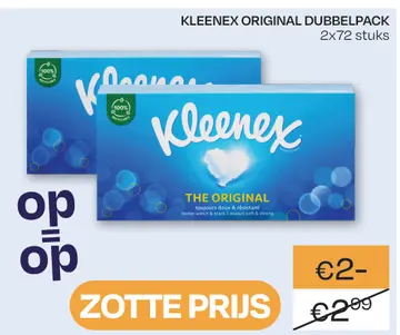 Aanbieding: KLEENEX ORIGINAL DUBBELPACK