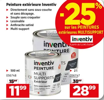 Offre: Peinture extérieure Inventiv Multi-support