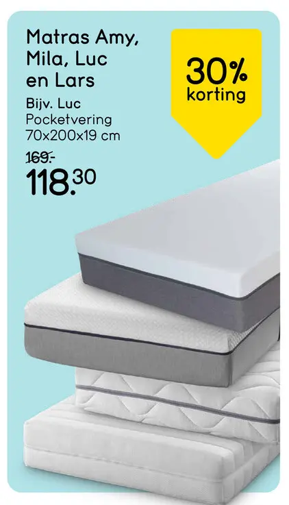 Aanbieding: Matras Amy, Mila, Luc en Lars