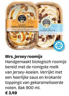 Aanbieding: Mrs. Jersey roomijs