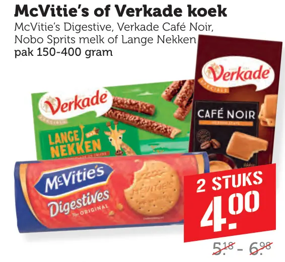 Aanbieding: McVitie's of Verkade koek