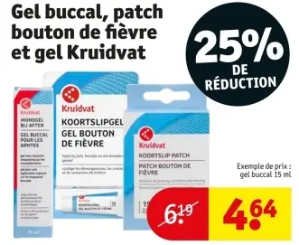 Offre: Gel buccal, patch bouton de fièvre et gel