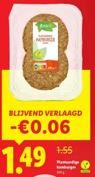 Aanbieding: Plantaardige hamburger