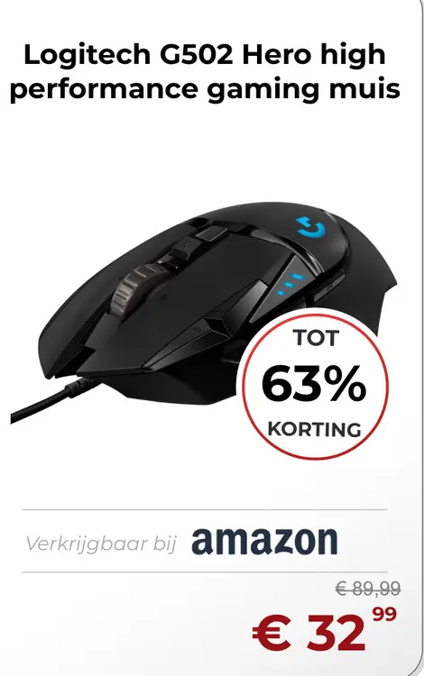 Aanbieding: G502 Hero high performance gaming muis