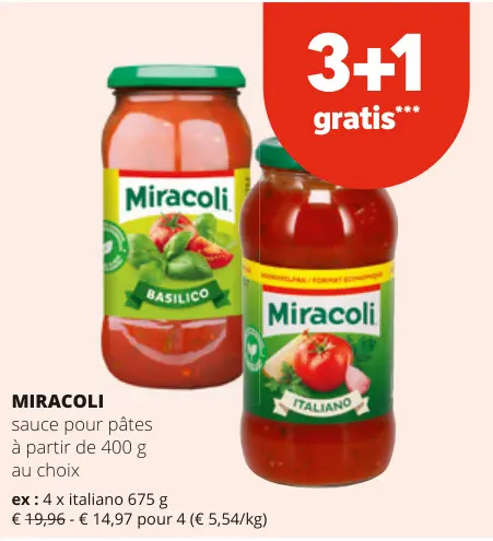 Offre: sauce pour pâtes
