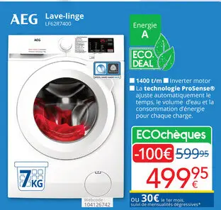 Offre: Lave-linge LF62R7400