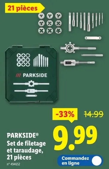 Offre: Set de filetage et taraudage