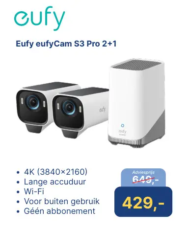 Aanbieding: eufyCam S3 Pro