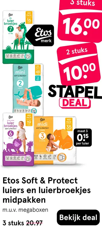Aanbieding: Soft & Protect luiers en luierbroekjes midpakken