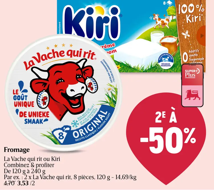 Offre: Fromage La Vache qui rit ou Kiri
