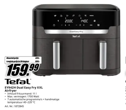 Aanbieding: Dual Easy Fry XXL Airfryer