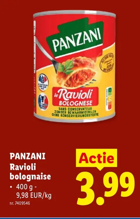 Promotie: Ravioli bolognaise