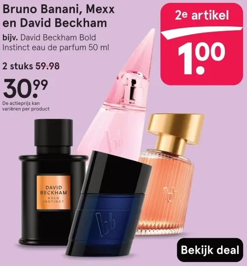 Aanbieding: Bruno Banani, Mexx en David Beckham