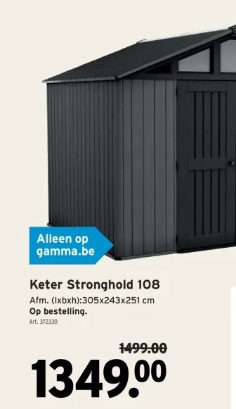 Promotie: Keter Stronghold 108