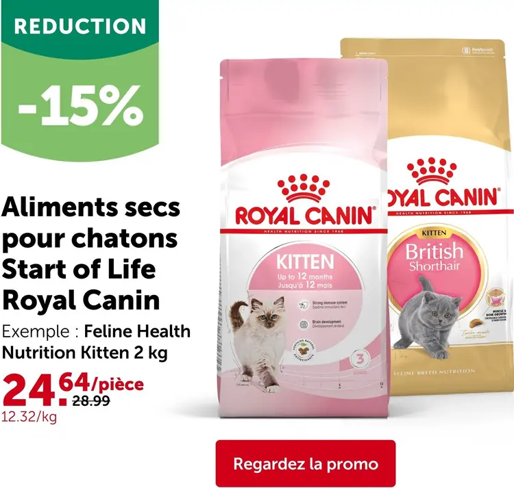 Offre: Aliments secs pour chatons Start of Life