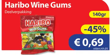 Aanbieding: Haribo Wine Gums