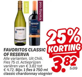 Aanbieding: Favoritos classic of reserva