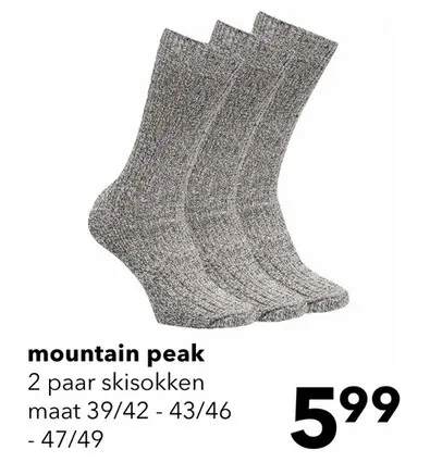 Aanbieding: 3 paar Mountain Peak Noorse sokken