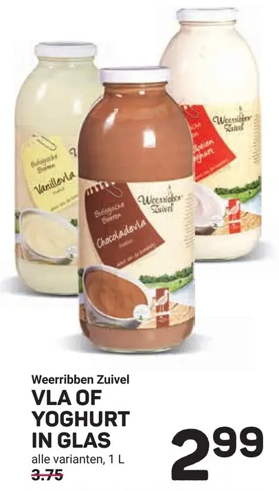 Aanbieding: Vla of yoghurt in glas