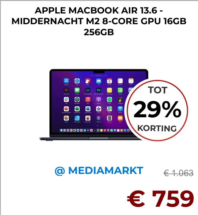 Aanbieding: Macbook air