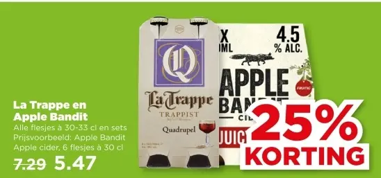 Aanbieding: La Trappe en Apple Bandit