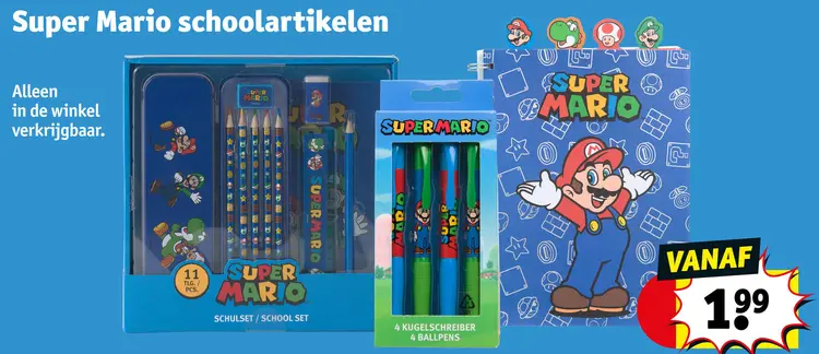 Promotie: Super Mario schoolartikelen