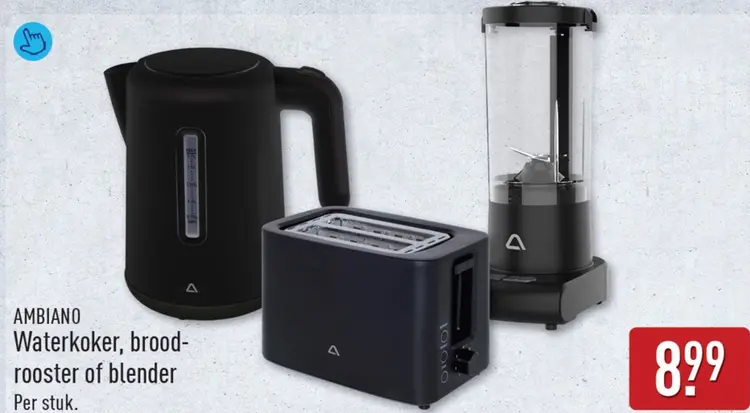Aanbieding: Waterkoker, broodrooster of blender