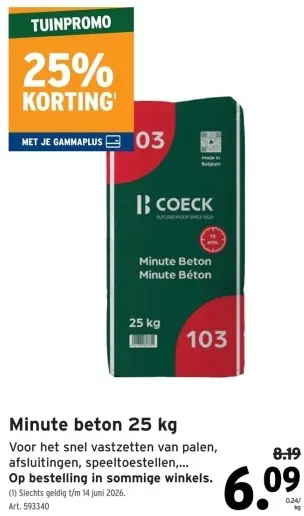 Promotie: Minute beton