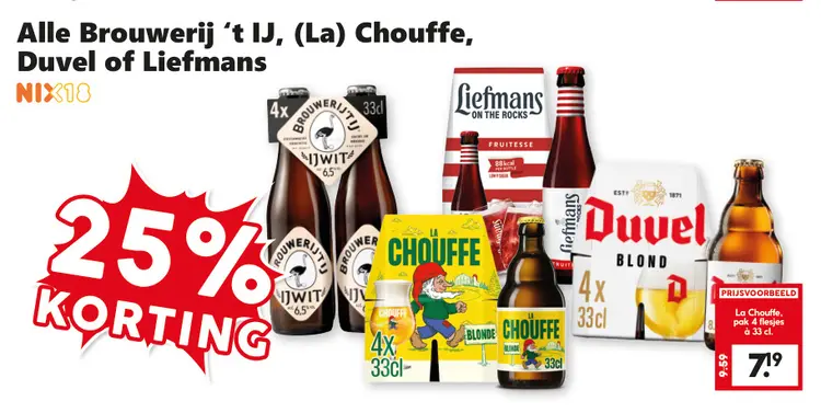 Aanbieding: Brouwerij 't IJ, (La) Chouffe, Duvel of Liefmans
