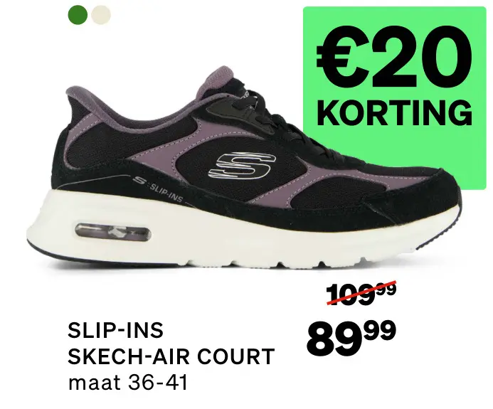 Aanbieding: Skechers Slip-ins Skech-air Court Instappers zwart